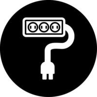 Modular Socket Base Connector Glyph Circle Inverted vector