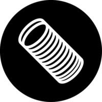 Uncut Bulk Steel Material Glyph Circle Inverted vector