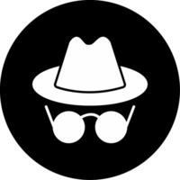 Private Detective in Disguise Glyph Circle Inverted vector