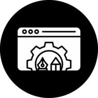 Effective Website Copywriting Tool Glyph Circle Inverted vector