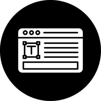 estructurado sitio web mapa del sitio diseño glifo circulo invertido vector