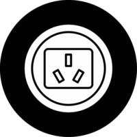 Embedded Power Outlet Glyph Circle Inverted vector