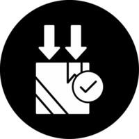 Analytics and Supply Statistics Glyph Circle Inverted vector