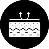 Enlarged Pore and Blackhead Focus Glyph Circle Inverted vector