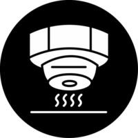 Home Smoke Detector Alert Glyph Circle Inverted vector