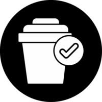 Clean Future Without Straws Emblem Glyph Circle Inverted vector
