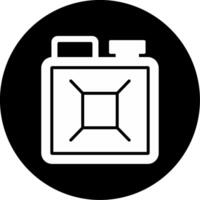 Fuel Oil Canister Container Glyph Circle Inverted vector
