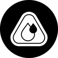 Clean Water Flowing from Faucet Glyph Circle Inverted vector