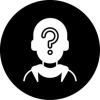 Digital Phantom with Hidden Face Glyph Circle Inverted vector