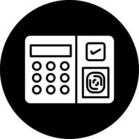 Home Security Monitoring System Glyph Circle Inverted vector
