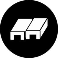 Solid Steel Support Bar Glyph Circle Inverted vector