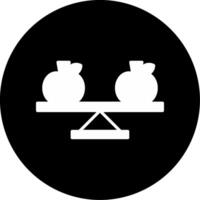 Equality and Social Justice Awareness Glyph Circle Inverted vector