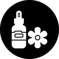 Aromatic Essential Oil Set Glyph Circle Inverted vector