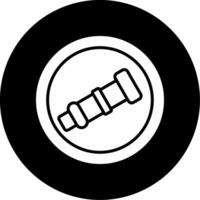 High Power Diagnostic Microscope Glyph Circle Inverted vector