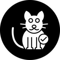 Front Desk of Pet Daycare Center Glyph Circle Inverted vector