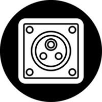 Type D Indian Plug Adapter Glyph Circle Inverted vector