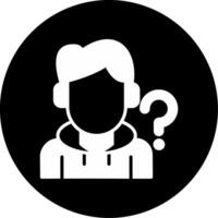 Unknown Female Internet User Glyph Circle Inverted vector