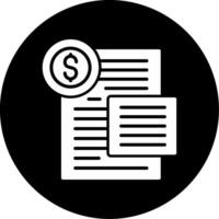 Financial Budgeting Tools Suite Glyph Circle Inverted vector