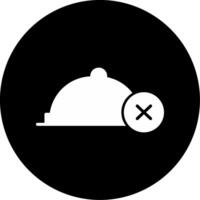 Patient Fasting Before Test Glyph Circle Inverted vector