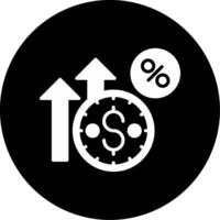 Accounting Task and Report Sheet Glyph Circle Inverted vector
