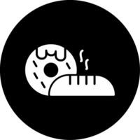 Meal Combo Tray Icon Glyph Circle Inverted vector