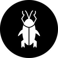 Circular Swimming Whirligig Beetle Glyph Circle Inverted vector