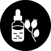 Regenerating Rosehip Oil Glyph Circle Inverted vector