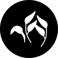 Purifying Tea Tree Essential Oil Glyph Circle Inverted vector