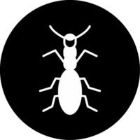 Flexible Rove Beetle Glyph Circle Inverted vector