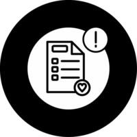 Wishlist Item Back in Stock Alert Glyph Circle Inverted vector