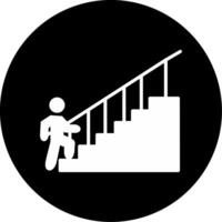 Staircase Access in Building Glyph Circle Inverted vector