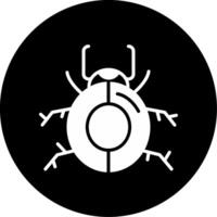 Jawed Stag Beetle Glyph Circle Inverted vector