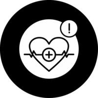 General Health Notification Glyph Circle Inverted vector