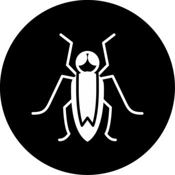 Snapping Click Beetle Glyph Circle Inverted vector