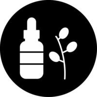 Clarifying Neem Plant Oil Glyph Circle Inverted vector