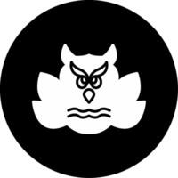 Eye Spotted Owl Butterfly Glyph Circle Inverted vector
