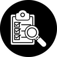Property Condition Inspection Form Glyph Circle Inverted vector