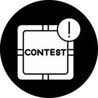Online Contest Entry Alert Glyph Circle Inverted vector