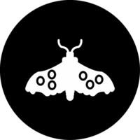 Hovering Sphinx Moth Glyph Circle Inverted vector