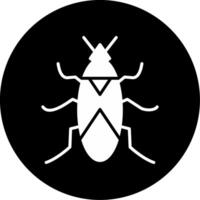 Red Spotted Milkweed Bug Glyph Circle Inverted vector