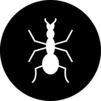 Marching Army Ant Glyph Circle Inverted vector