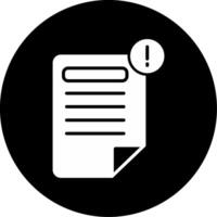 Document Shared With You Alert Glyph Circle Inverted vector