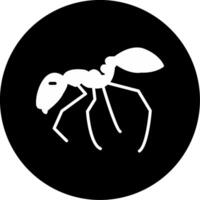 Tiny Pharaoh Ant Glyph Circle Inverted vector