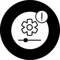 New Software Version Alert Glyph Circle Inverted vector