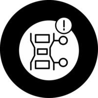 Hardware Issue Detected Notification Glyph Circle Inverted vector