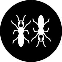 Powerful Bulldog Ant Glyph Circle Inverted vector