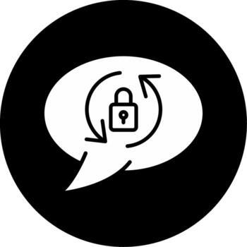 Password Successfully Changed Notification Glyph Circle Inverted vector