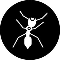 Silk Weaving Weaver Ant Glyph Circle Inverted vector