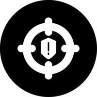 Unusual Login Activity Alert Glyph Circle Inverted vector