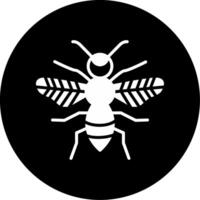 Social Paper Wasp Glyph Circle Inverted vector